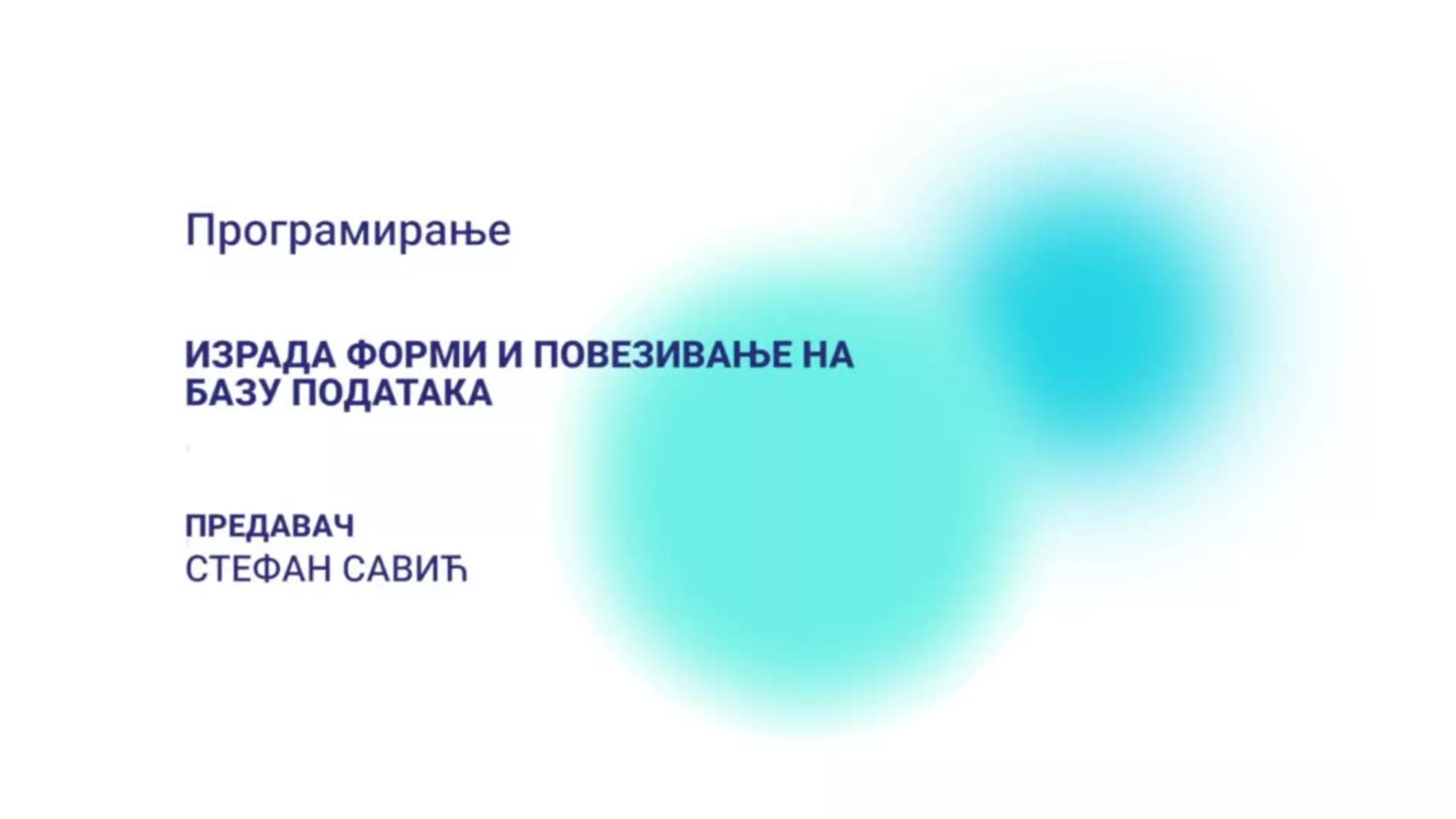 DO – Programiranje: Izrada formi i povezivanje na bazu podataka