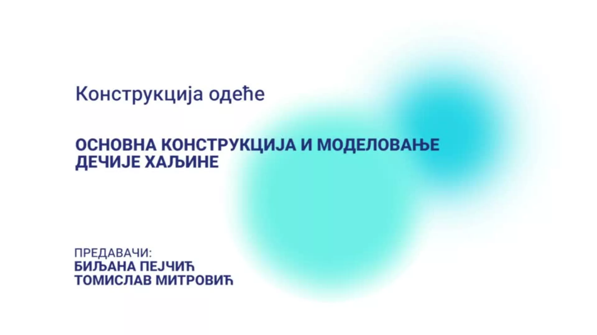 DO – VLTŠ4 - Konstrukcija odeće: Osnovna konstrukcija i modelovanje dečije haljine