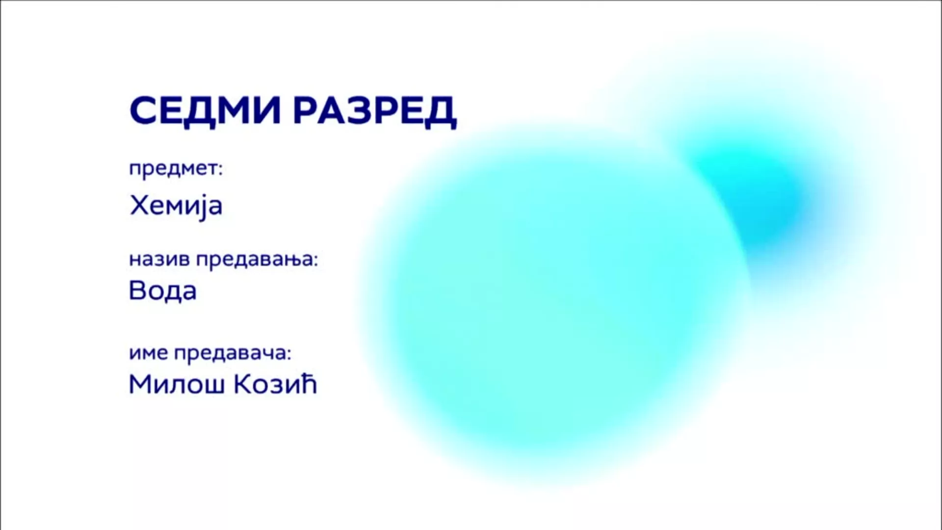 ОШ7 – Хемија: Вода