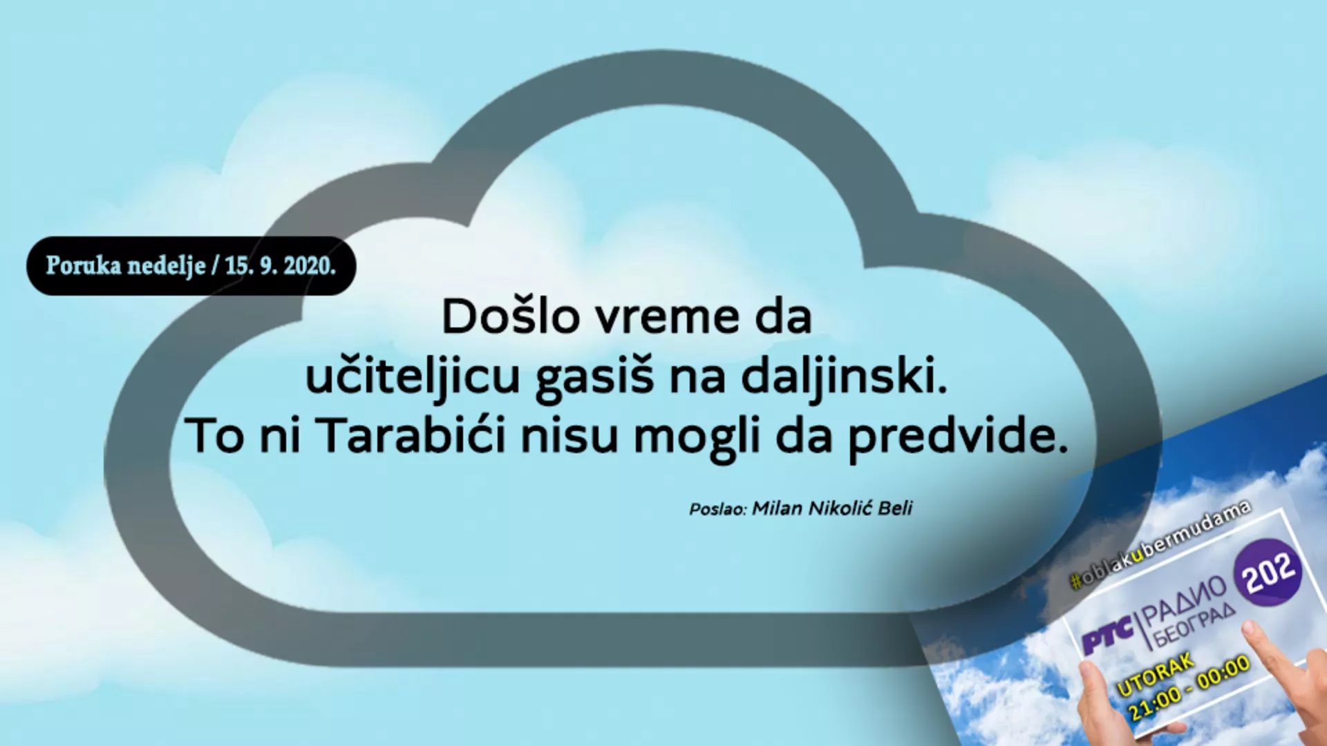 Облак у бермудама – 15. 9. 2020.