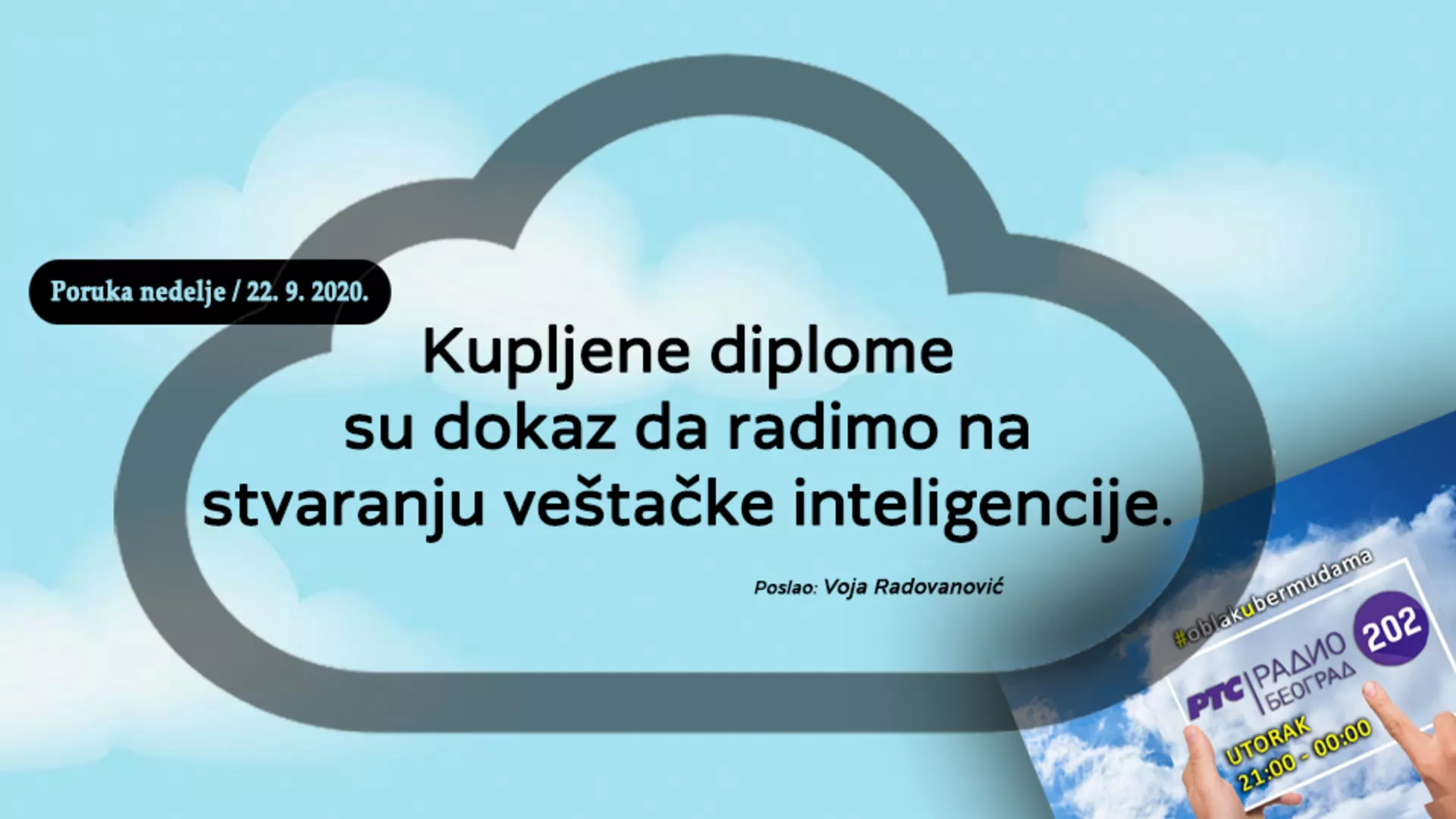 Облак у бермудама – 22. 9. 2020.