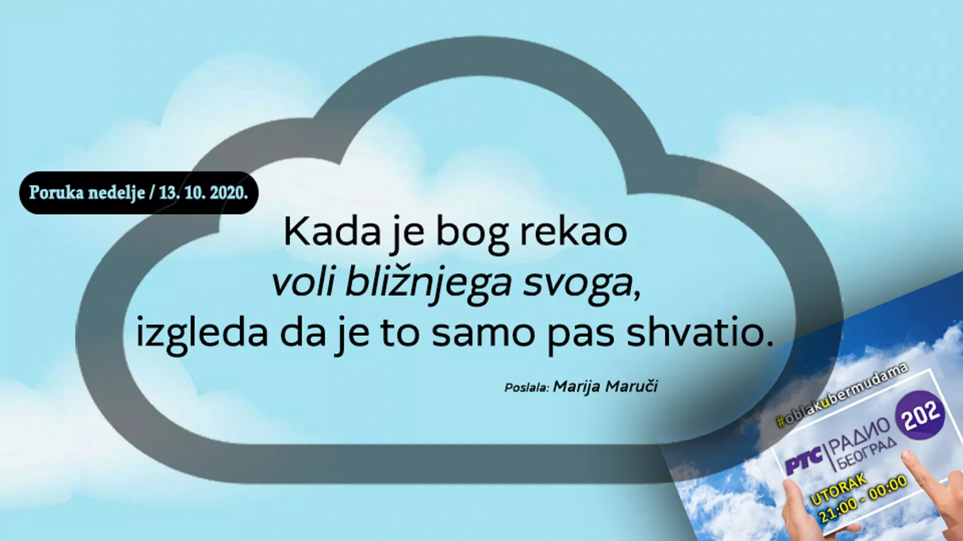 Облак у бермудама –  13. 10. 2020.