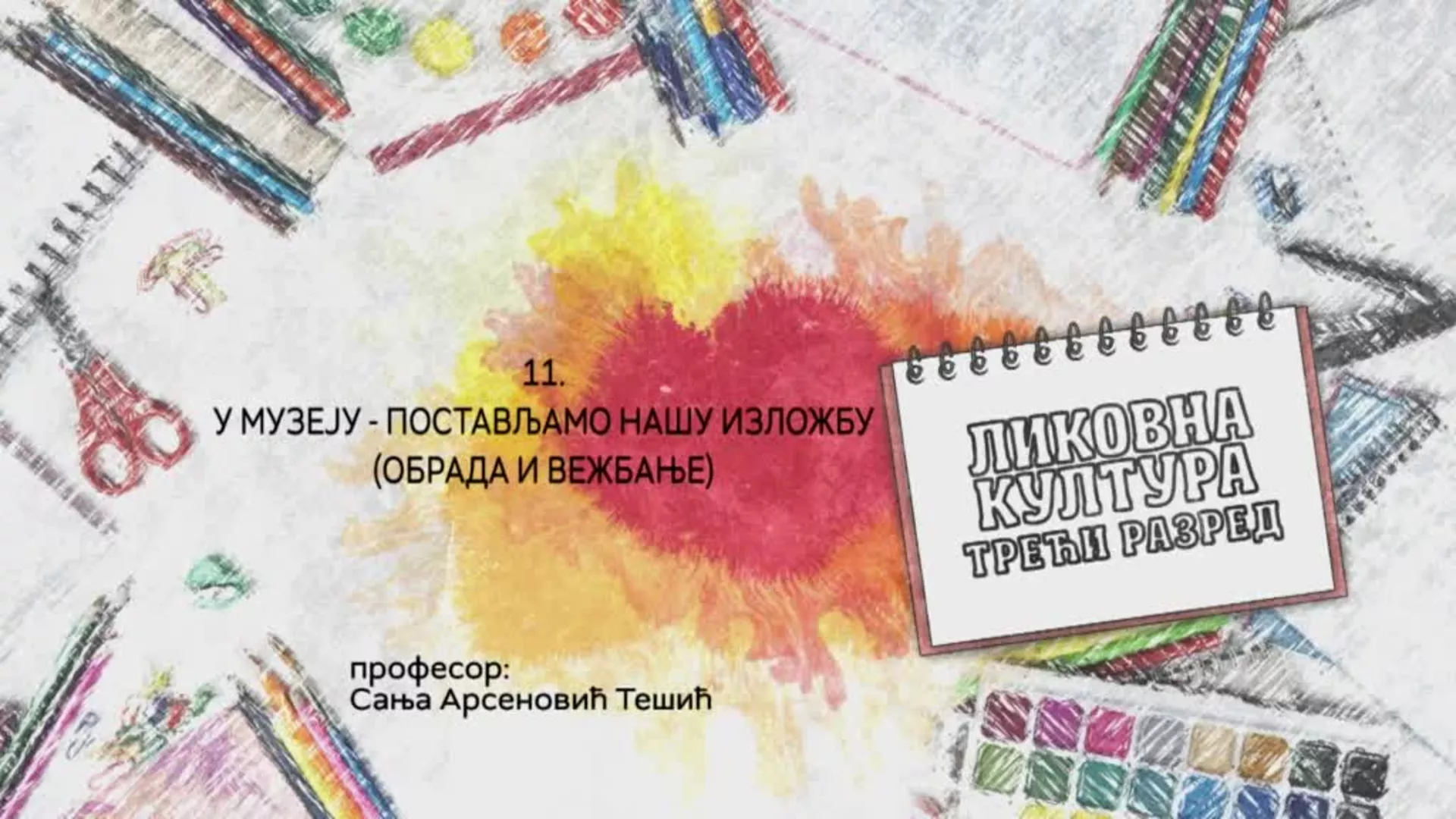ОШ3 – Ликовна култура, 11. час: У музеју – постављамо нашу изложбу (обрада и вежбање)