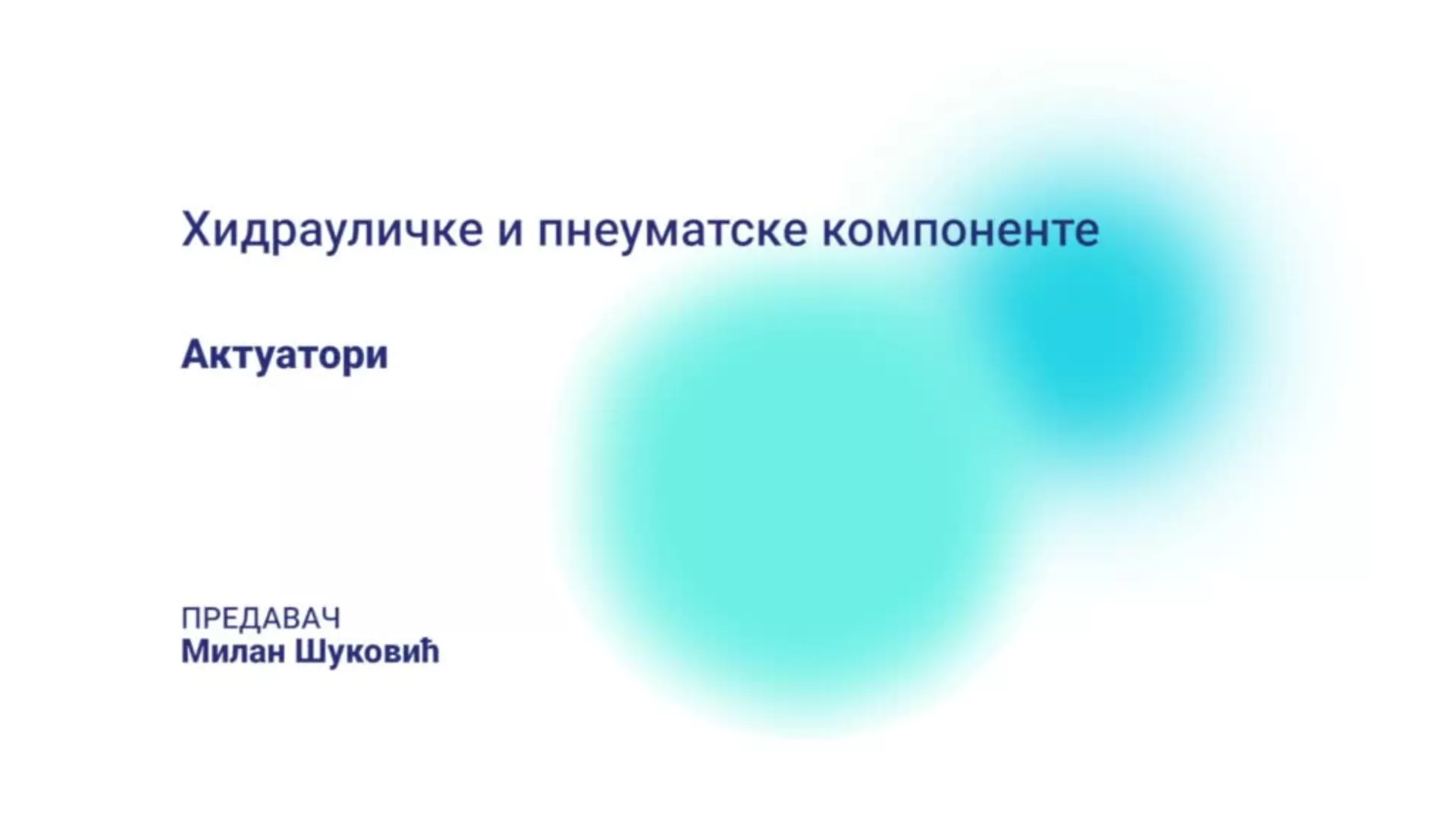 ДО – ЗРТШ104 – Хидрауличке и пнеуматске компоненте: Актуатори