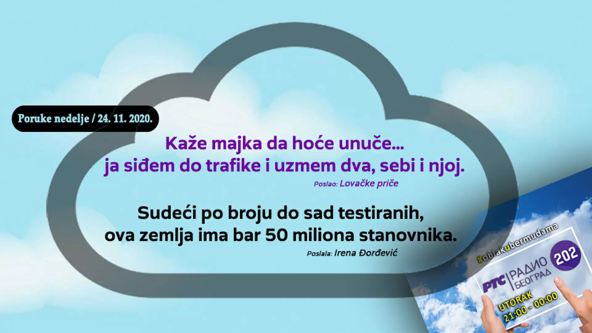 Облак у бермудама –  24. 11. 2020.