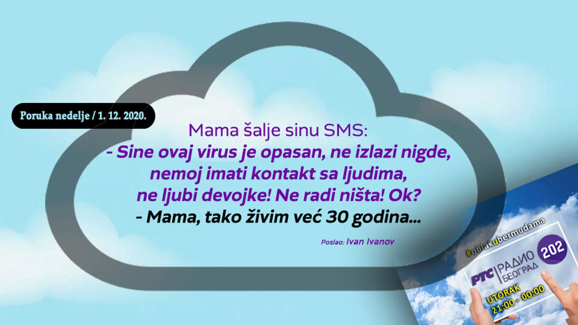 Облак у бермудама –  1. 12. 2020.