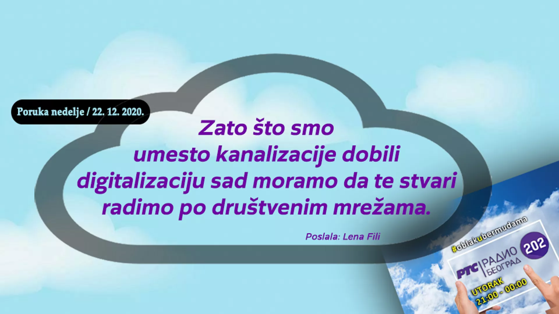 Облак у бермудама –  22. 12. 2020.