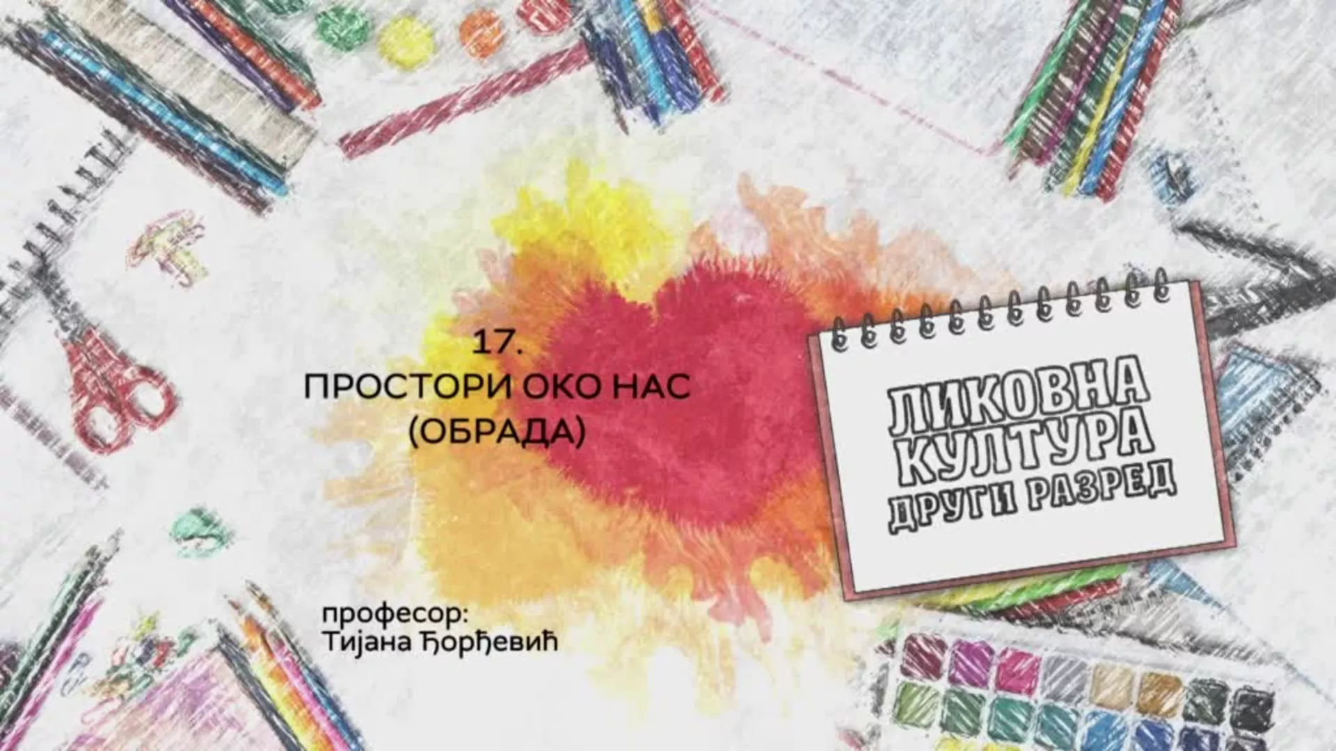 ОШ2 – Ликовна култура, 17. час: Простори око нас (обрада)
