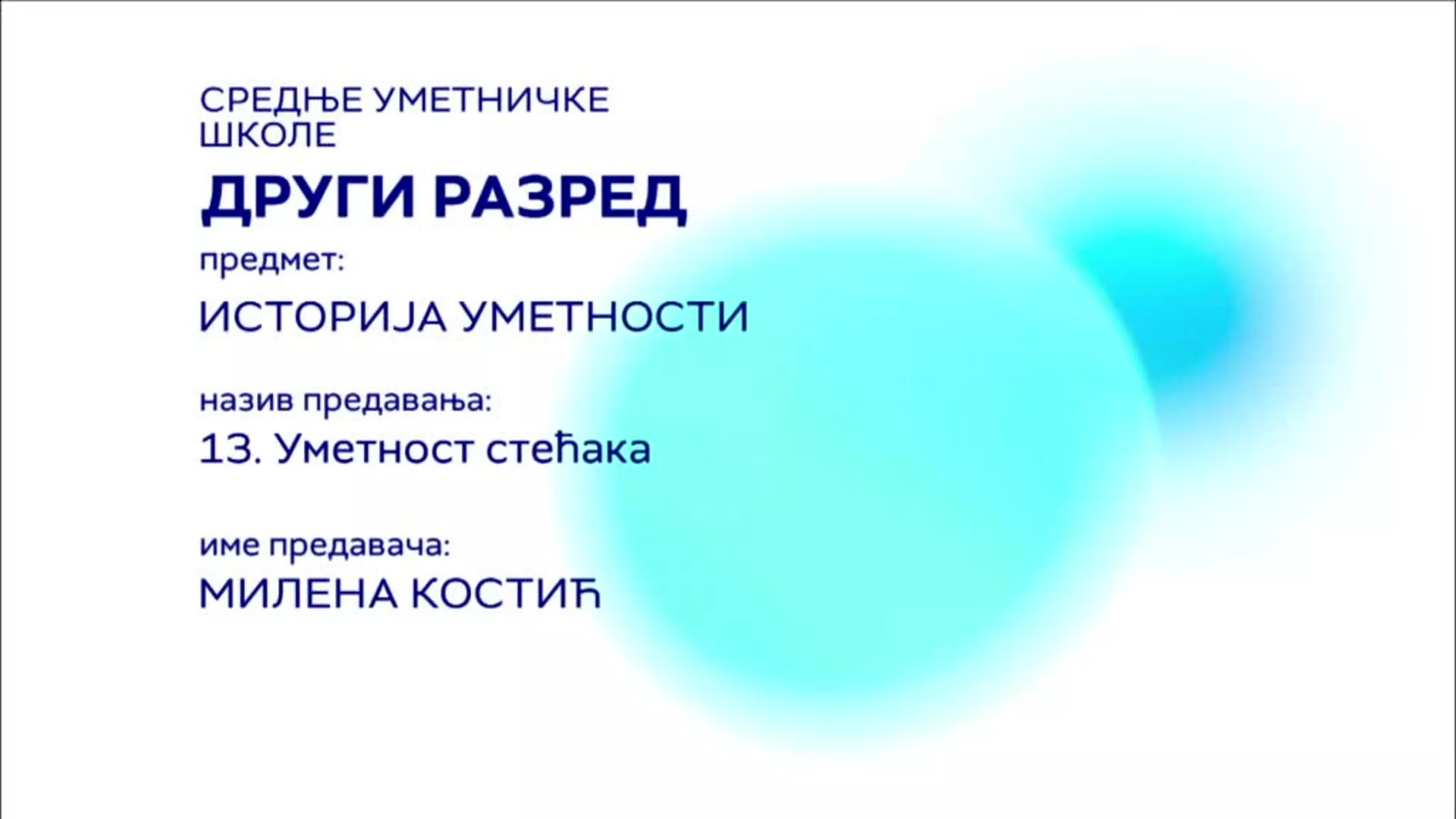 СШ2 – Историја уметности, 13. час: Уметност стећака