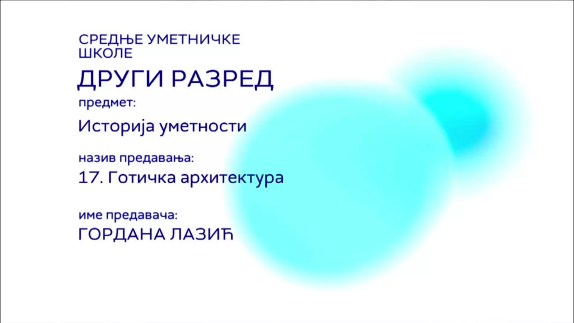 СШ2 – Историја уметности, 17. час: Готичка архитектура