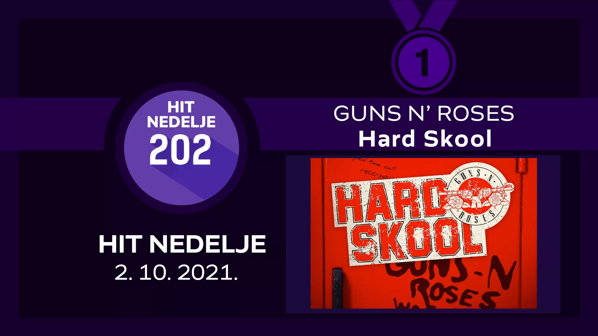 Guns N' Roses - Hard Skool / Хит недеље – 2. 10. 2021.