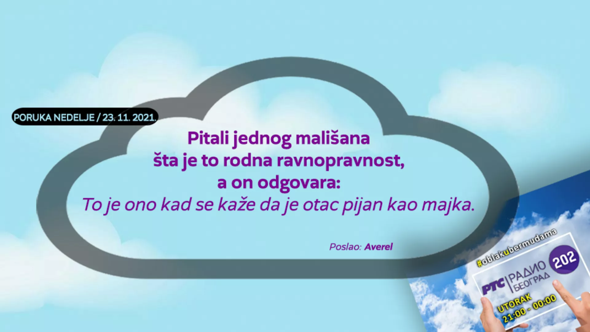 Облак у бермудама –  23. 11. 2021.