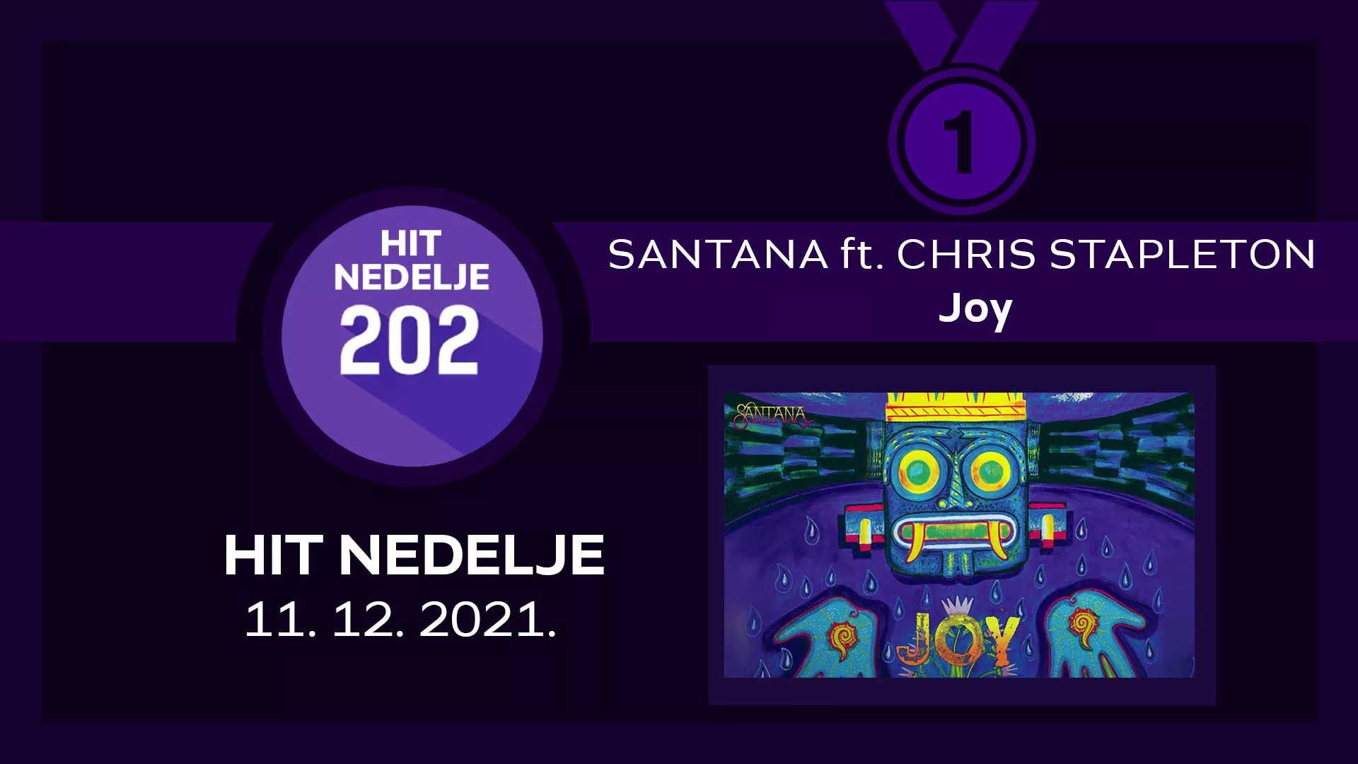 Santana feat. Chris Stapleton – Joy / Хит недеље – 11. 12. 2021.