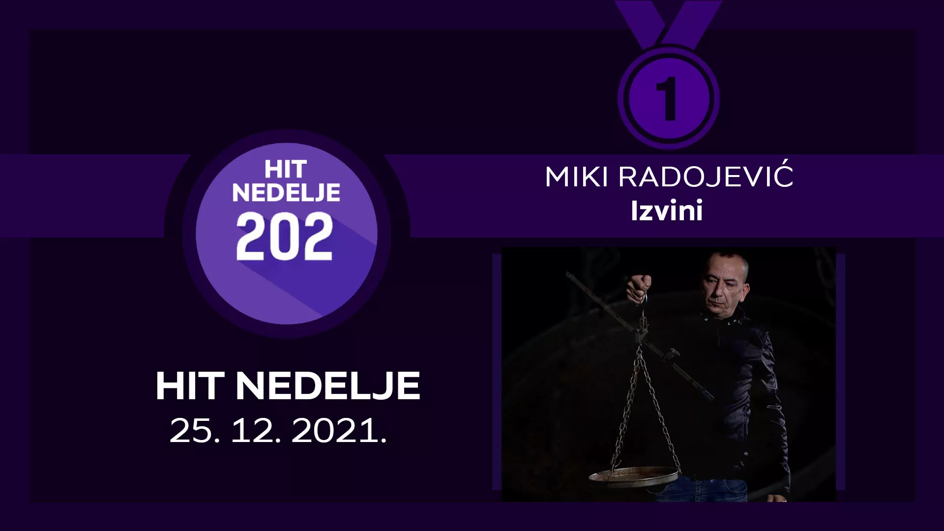 Мики Радојевић – Извини / Хит недеље – 25. 12. 2021.