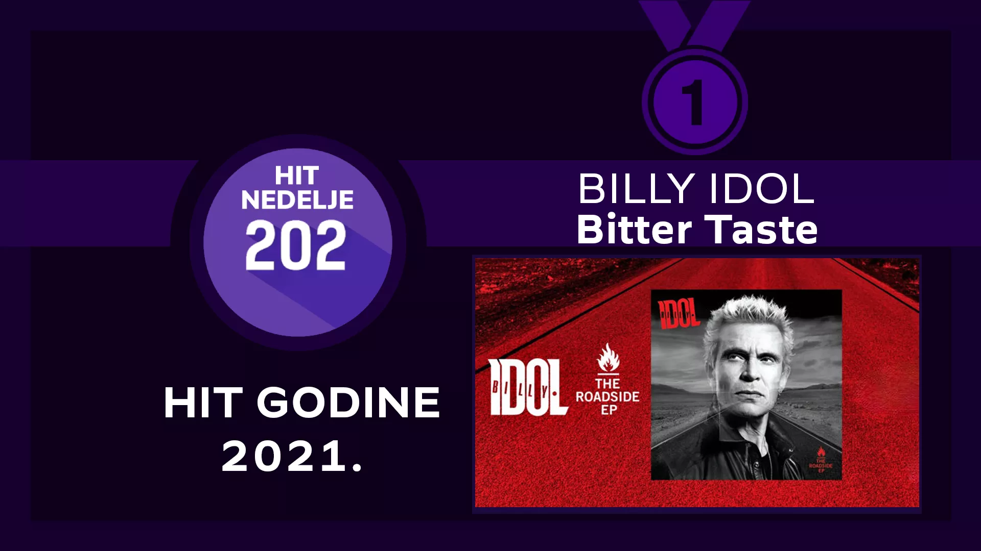 Billy Idol – Bitter Taste / ХИТ ГОДИНЕ 2021