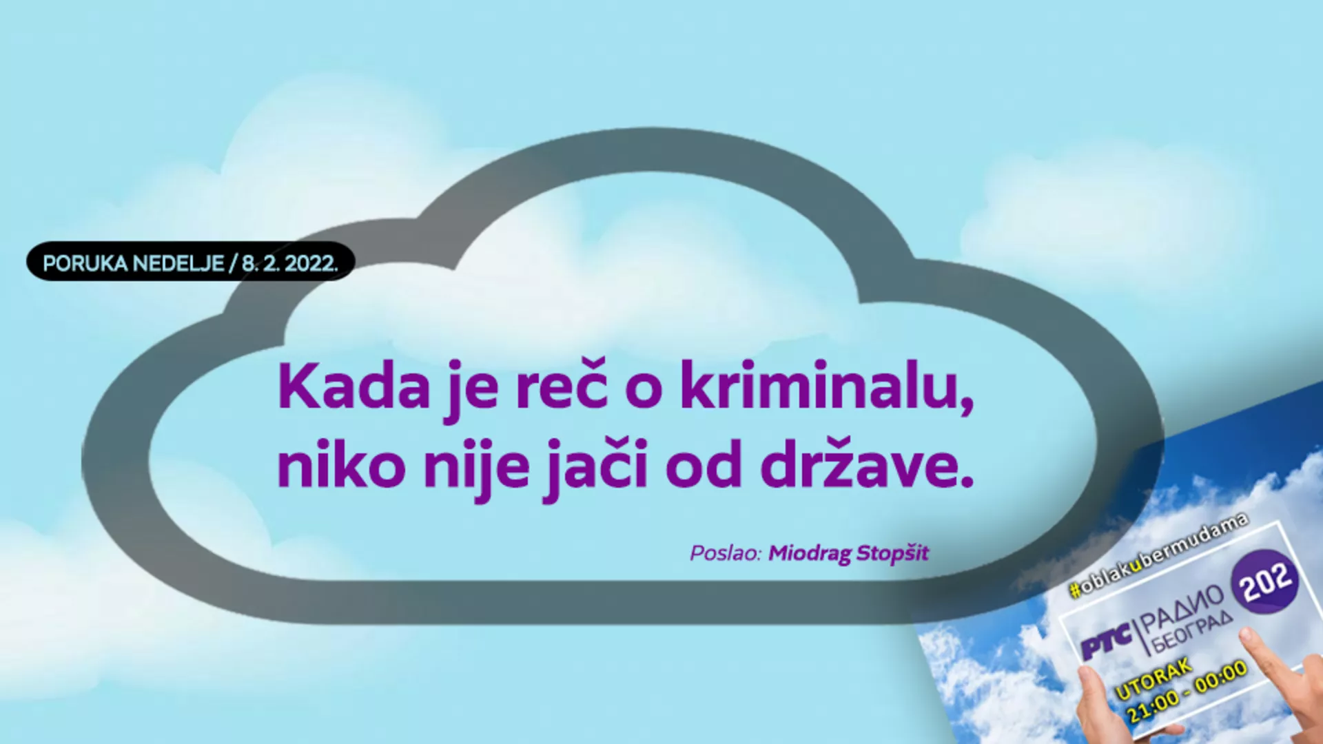 Облак у бермудама –  8. 2. 2022.