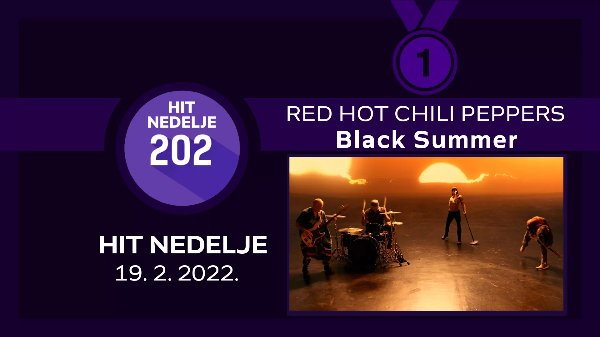 Red Hot Chili Peppers – Black Summer / Хит недеље – 19. 2. 2022.