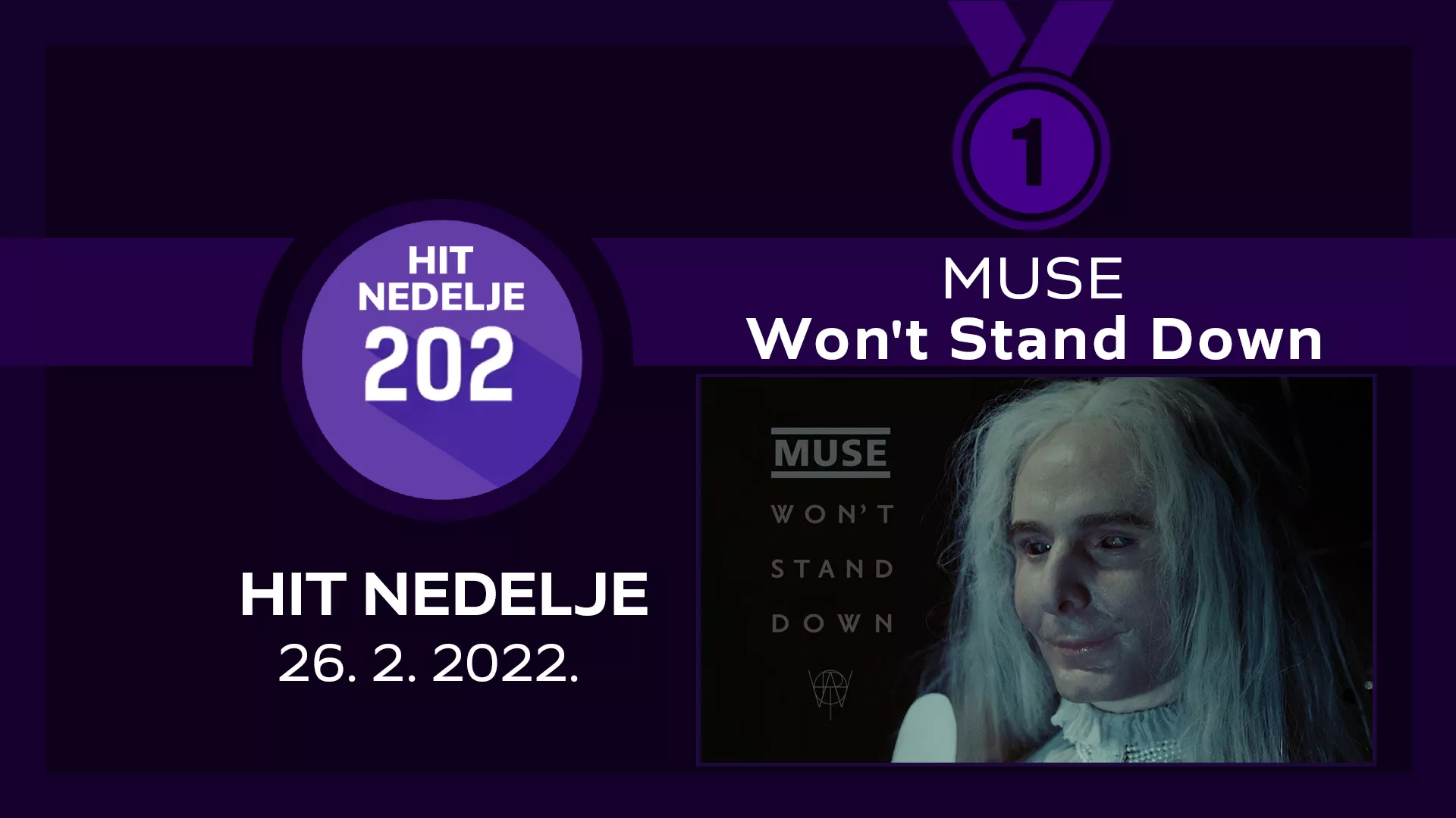 Muse – Won‘t Stand Down / Хит недеље – 26. 2. 2022.