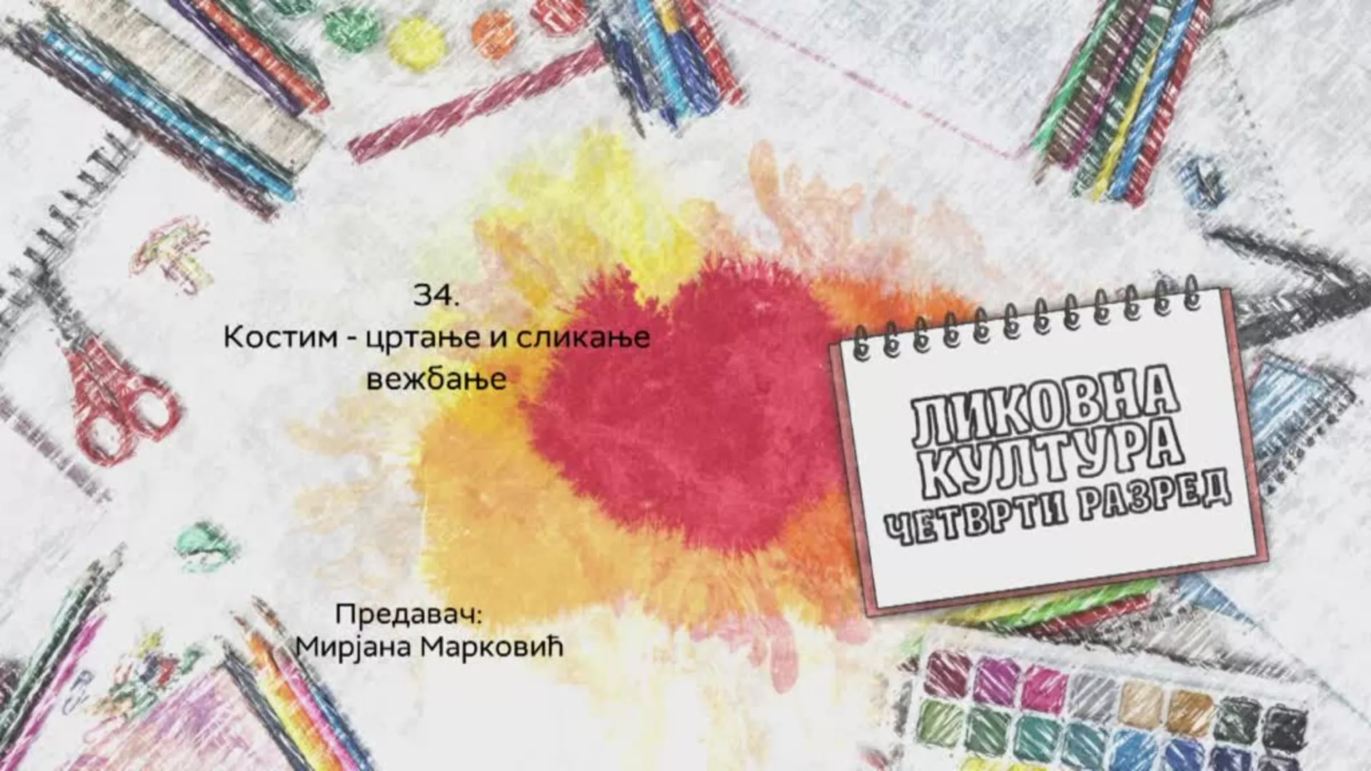 ОШ4 - Ликовна култура, 34. час: Костим - цртање и сликање, вежбање