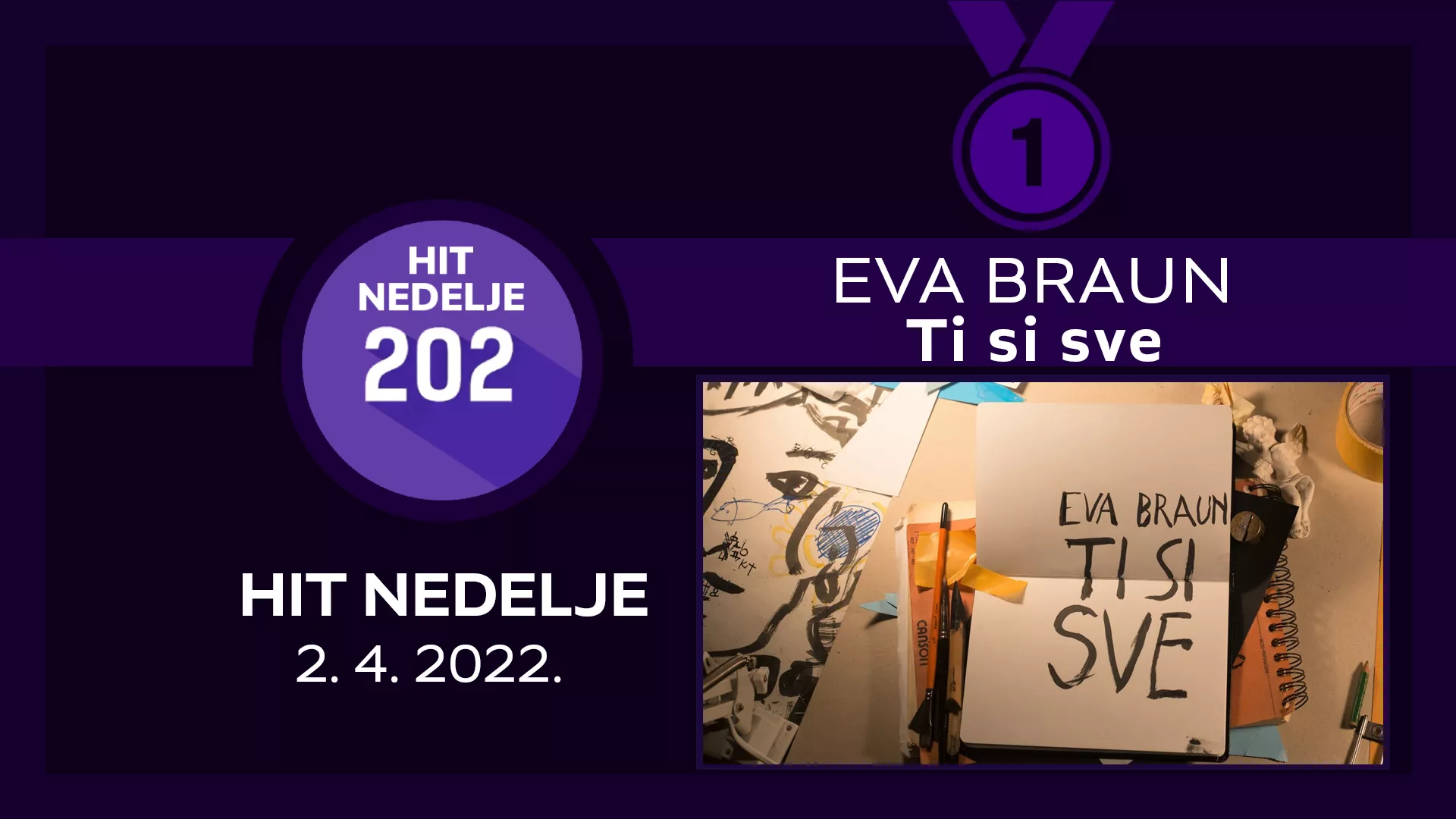 Ева Браун – Ти си све / Хит недеље – 2. 4. 2022.