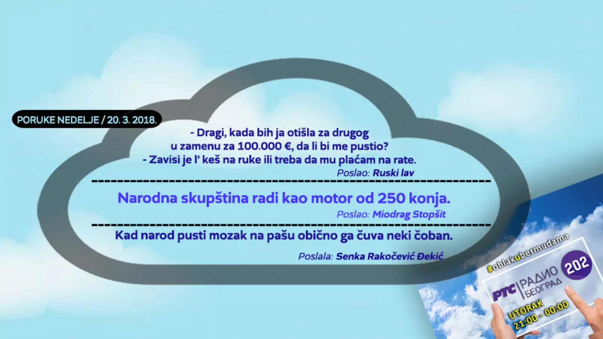 Облак у бермудама – 20. 3. 2018.