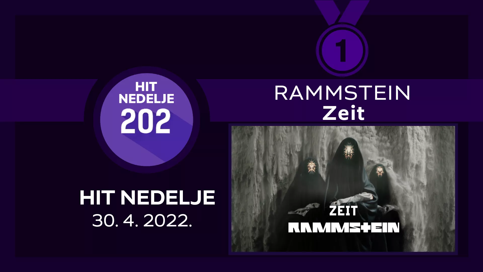 Rammstein – Zeit / Хит недеље – 30. 4. 2022.
