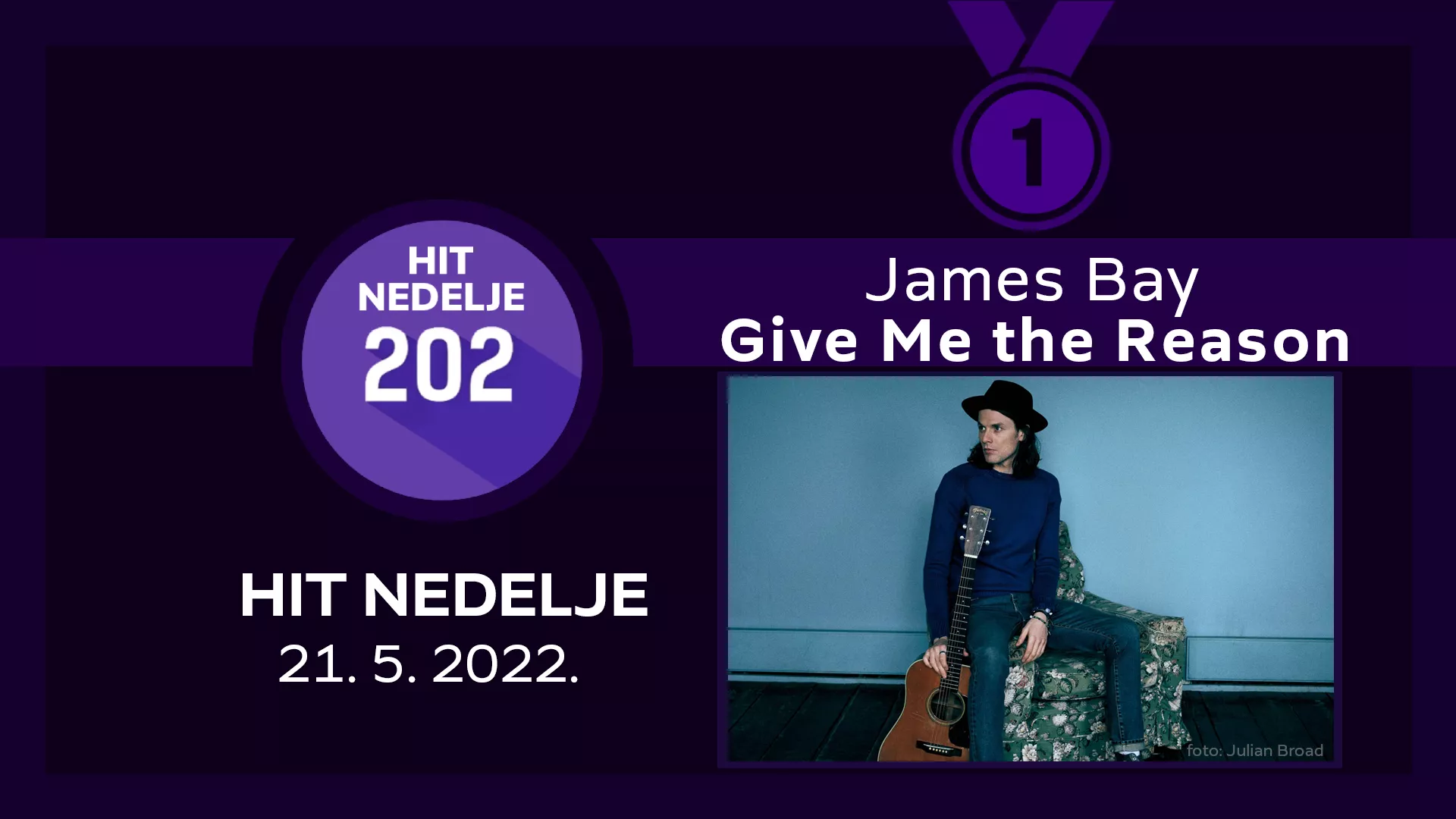 James Bay – Give Me the Reason / Хит недеље – 21. 5. 2022.