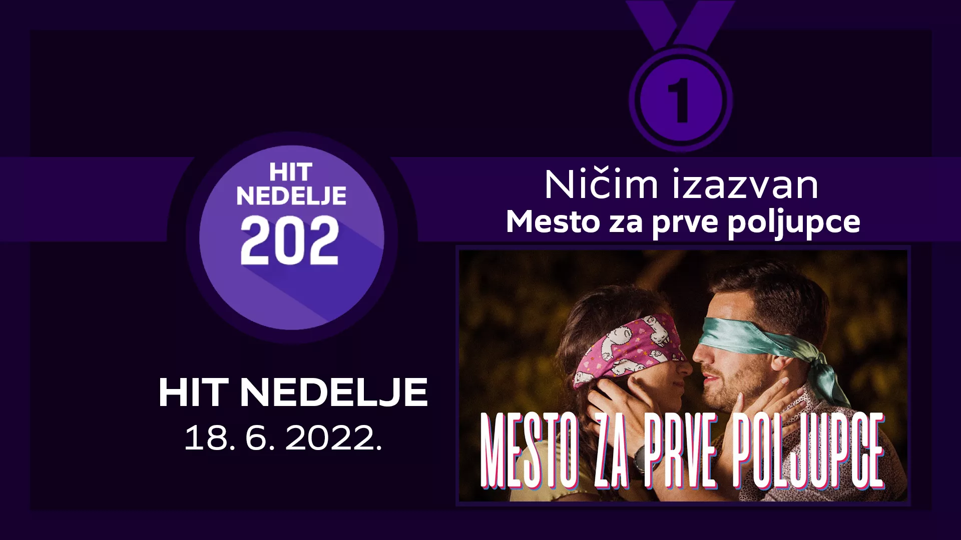 НИЧИМ ИЗАЗВАН – Место за прве пољупце / Хит недеље – 18. 6. 2022.