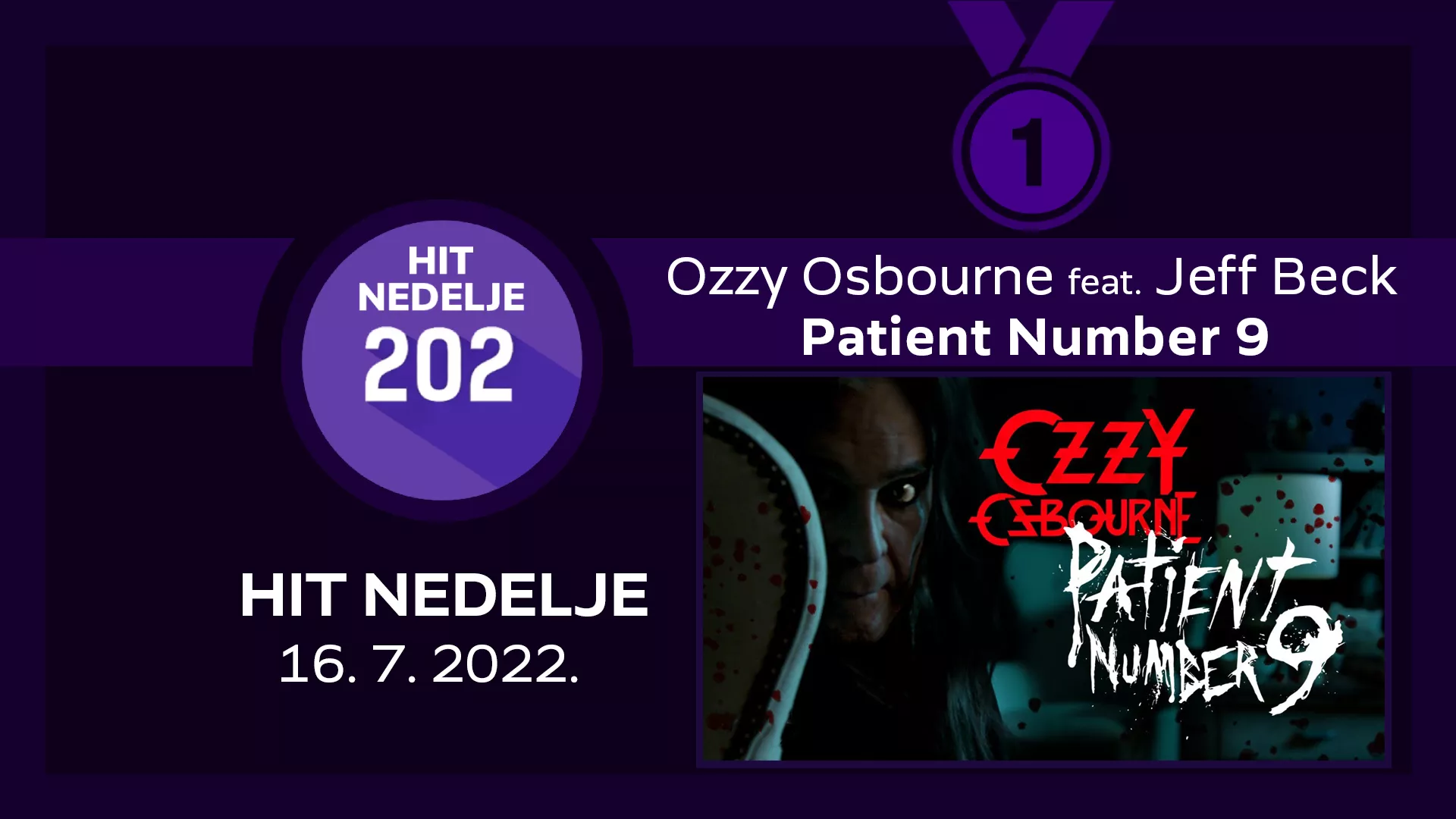 OZZY OSBOURNE feat. JEFF BECK – Patient number 9 / Хит недеље – 16. 7. 2022.