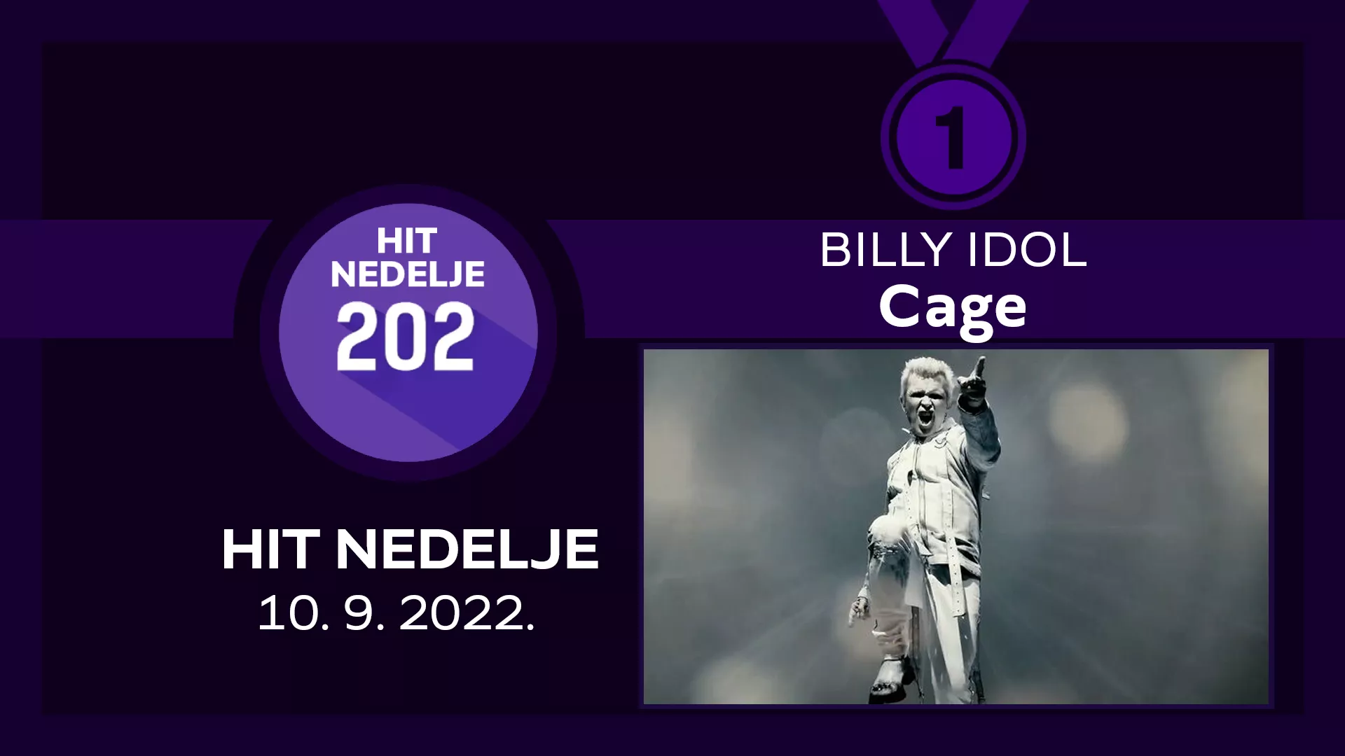 BILLY IDOL – Cage / Хит недеље – 10. 9. 2022.