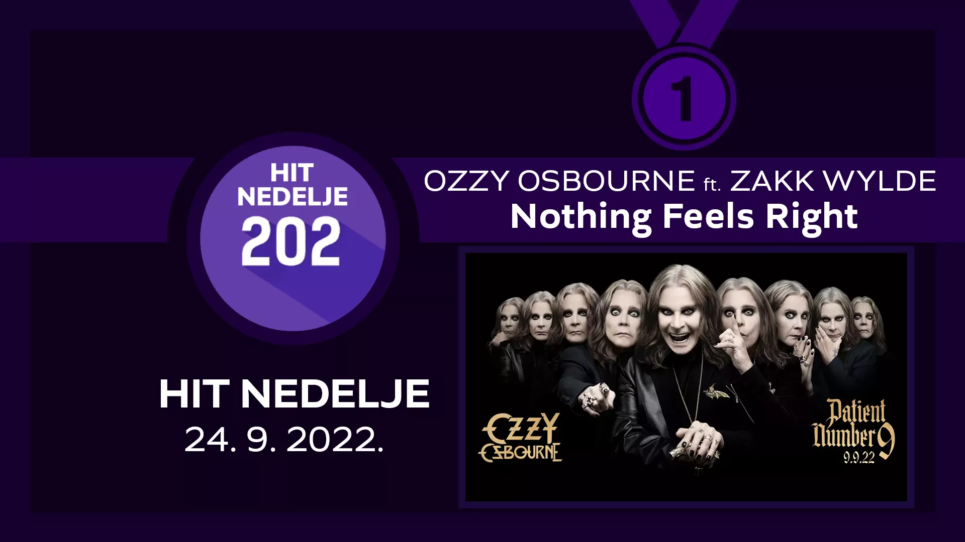 OZZY OSBOURNE feat. ZAKK WYLDE – Nothing Feels Right / Хит недеље – 24. 9. 2022.