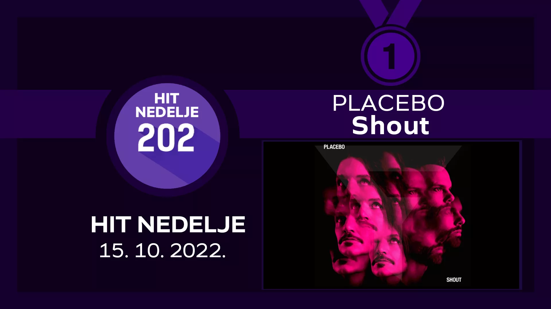 PLACEBO – Shout / Хит недеље – 15. 10. 2022.