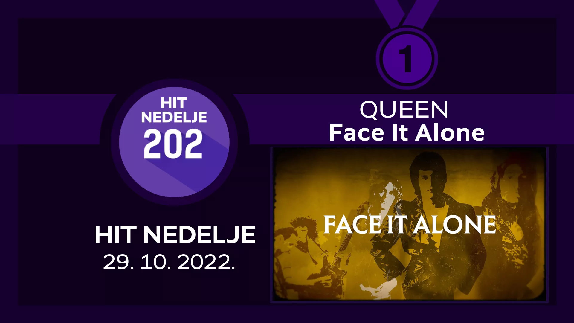 QUEEN – Face It ALone / Хит недеље – 29. 10. 2022.