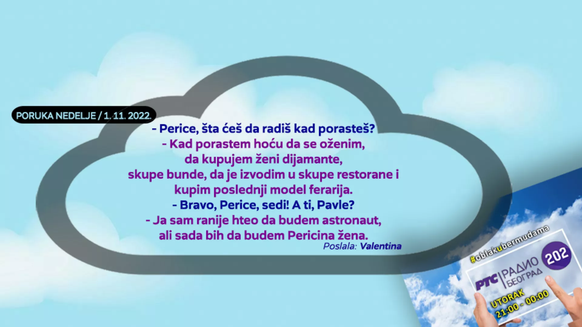 Облак у бермудама –  1. 11. 2022.