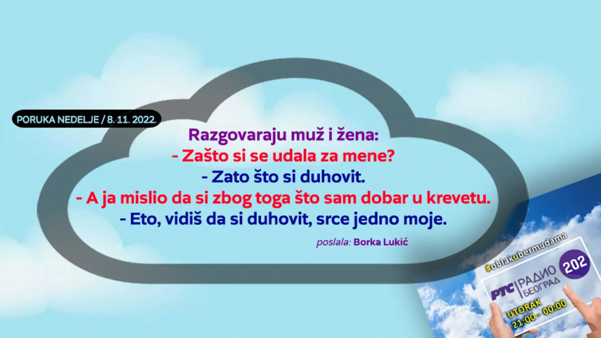 Облак у бермудама –  8. 11. 2022.