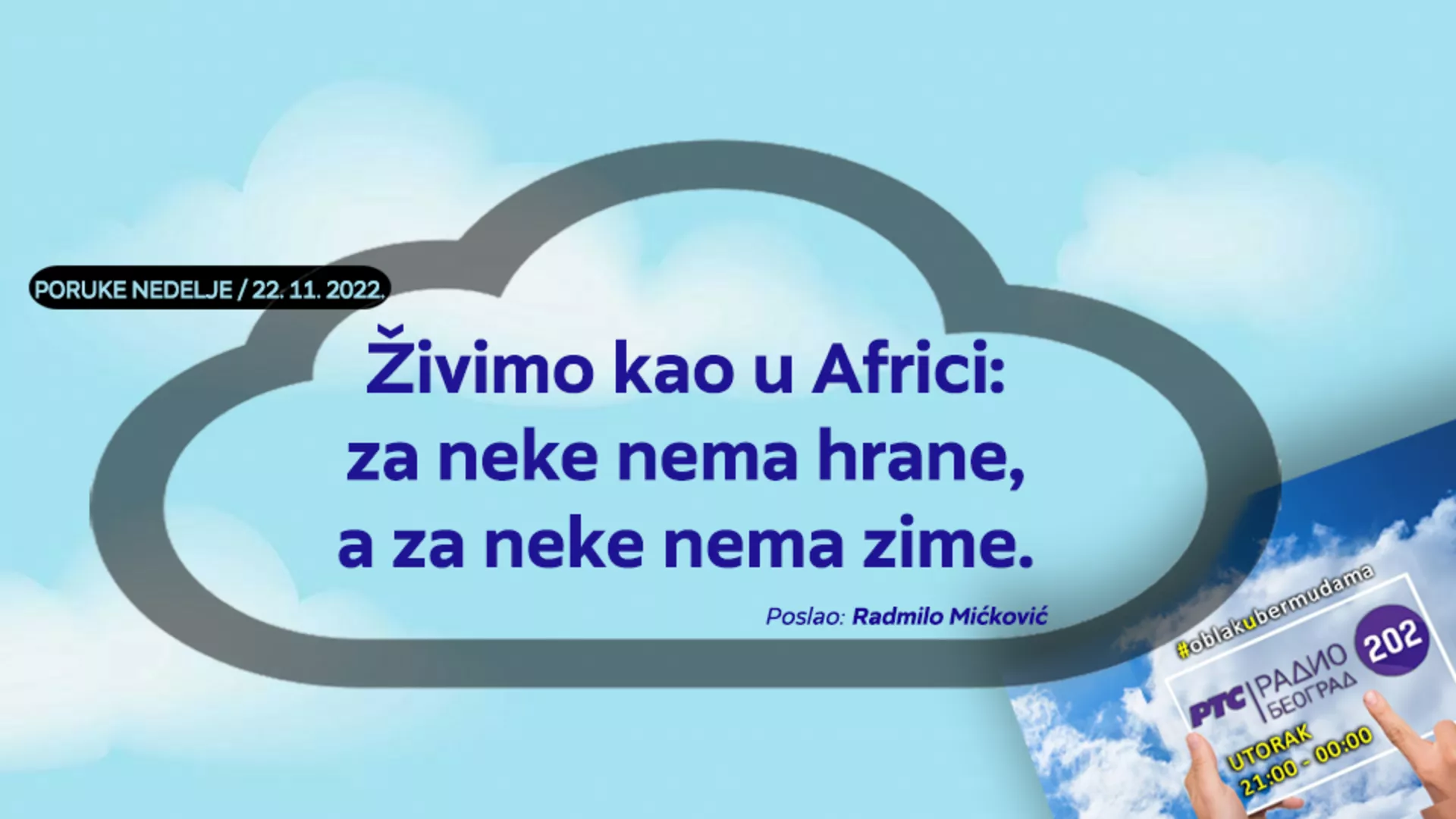 Облак у бермудама –  22. 11. 2022.