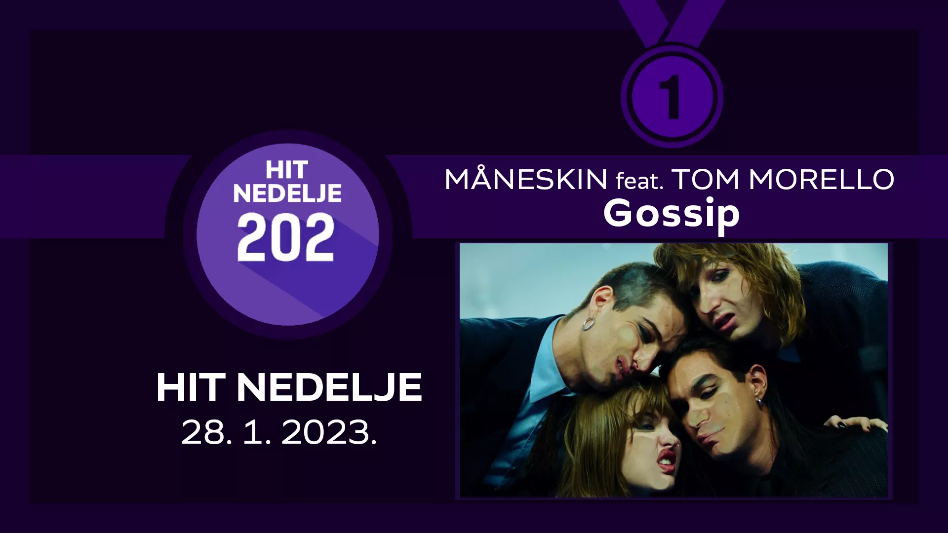 MÅNESKIN feat. TOM MORELLO - Gossip / Хит недеље – 28. 1. 2023.
