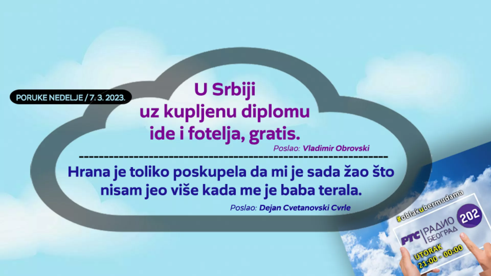 Облак у бермудама –  7. 3. 2023.