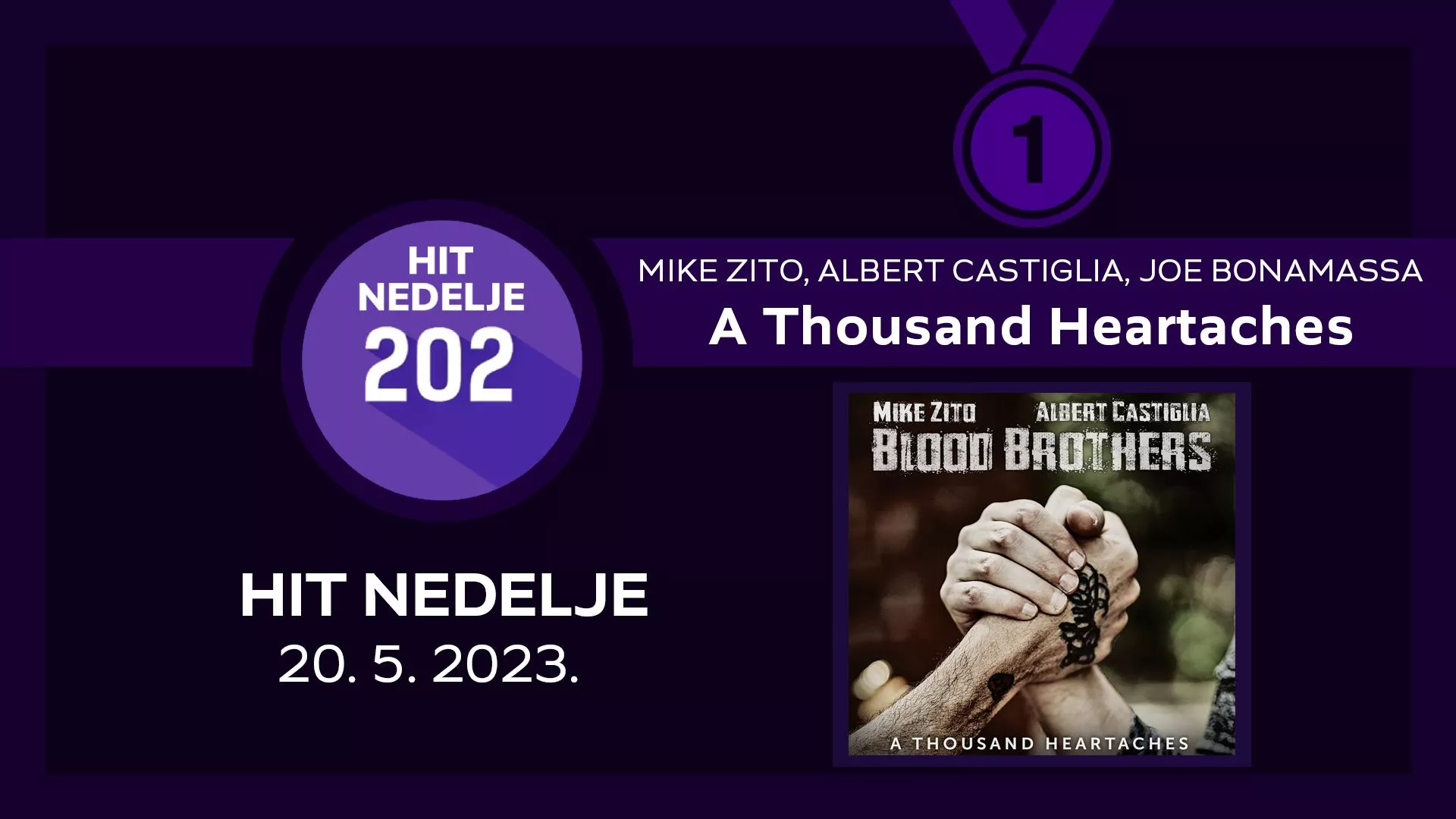 MIKE ZITO, ALBERT CASTIGLIA, JOE BONAMASSA – A Thousand Heartaches / Хит недеље – 20. 5. 2023.