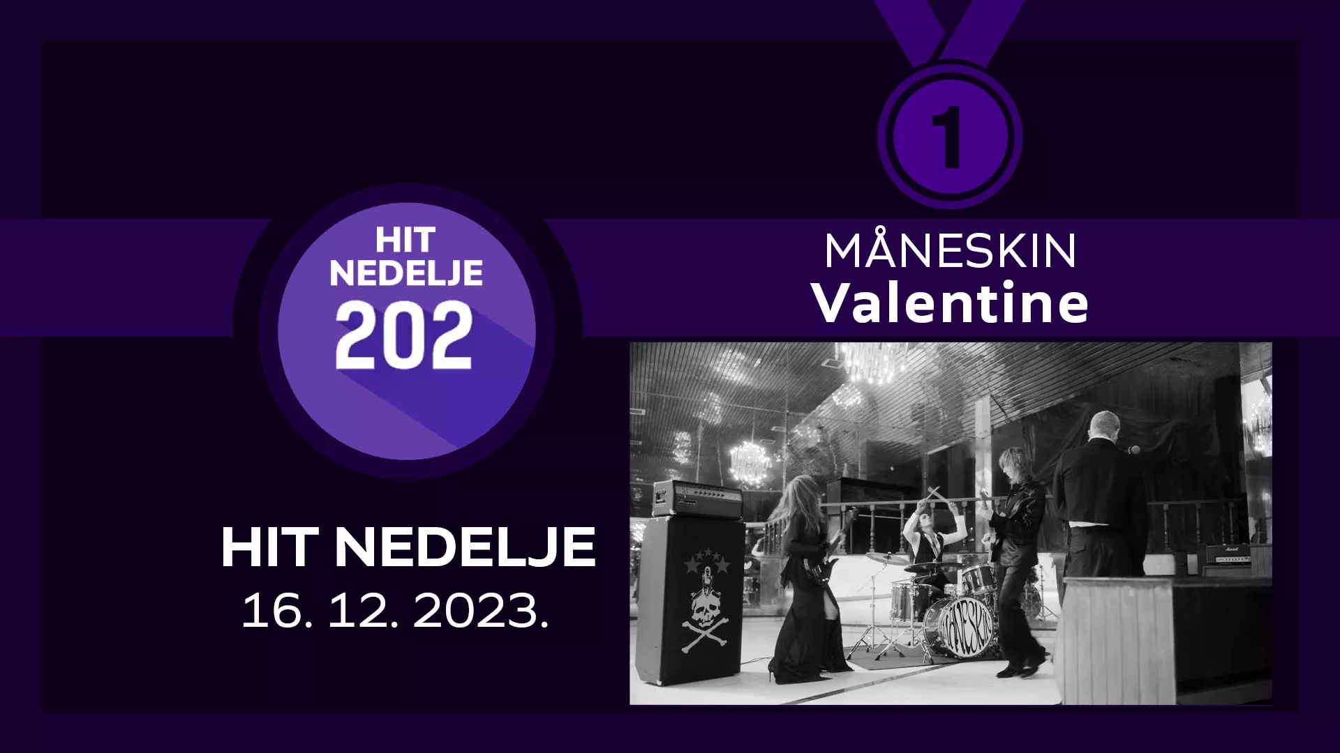 Måneskin – Valentine / Хит недеље – 16. 12. 2023.