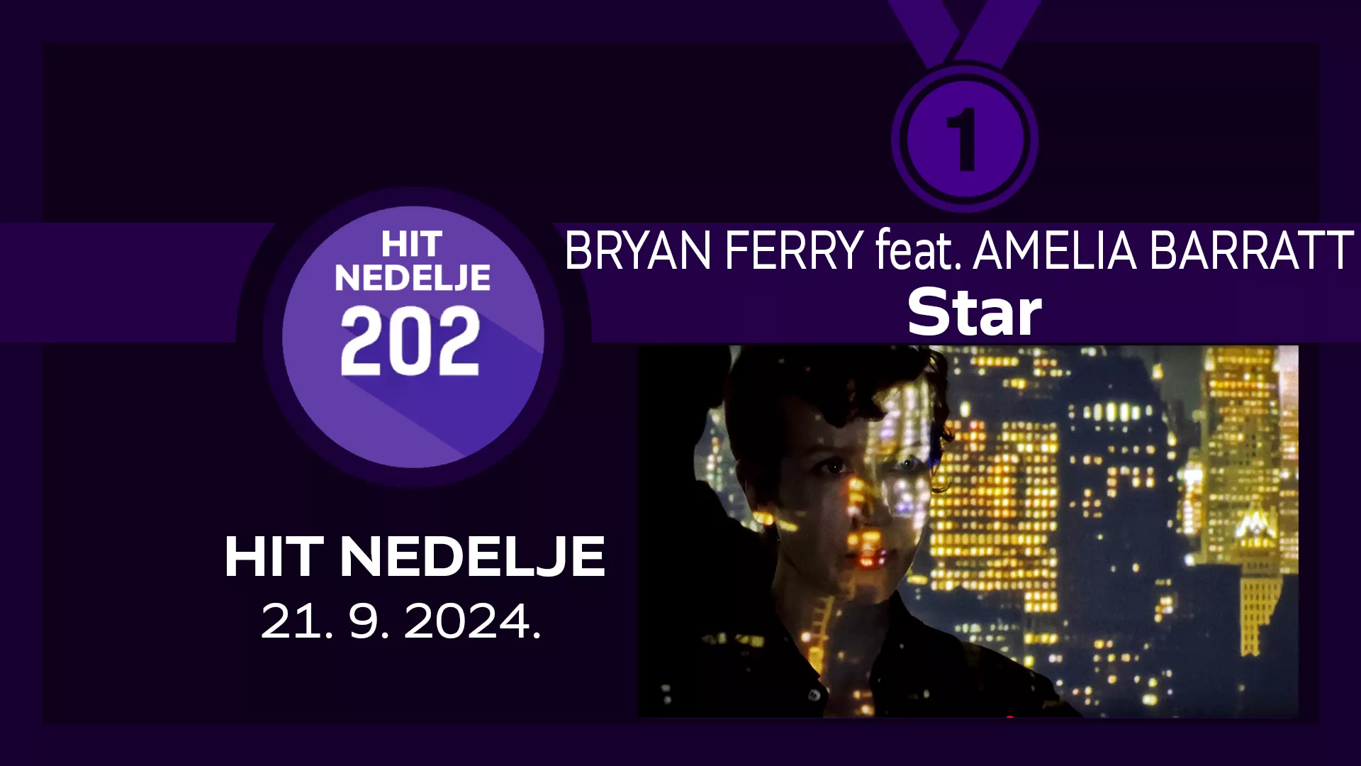 Bryan Ferry feat. Amelia Barratt - Star / Хит недеље – 21. 9. 2024.