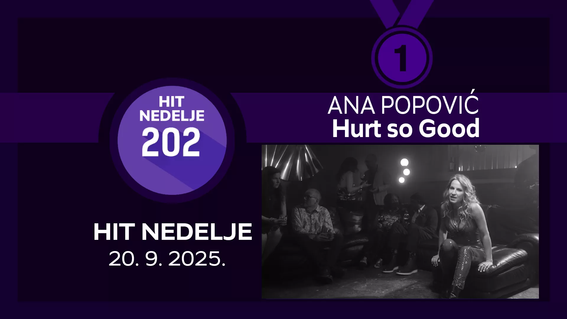 Ана Поповић - Hurt so Good / Хит недеље – 20. 9. 2025.