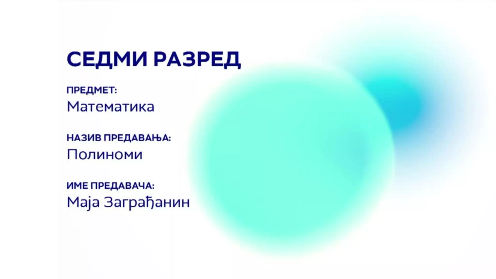 OŠ7 – Matematika: Polinomi