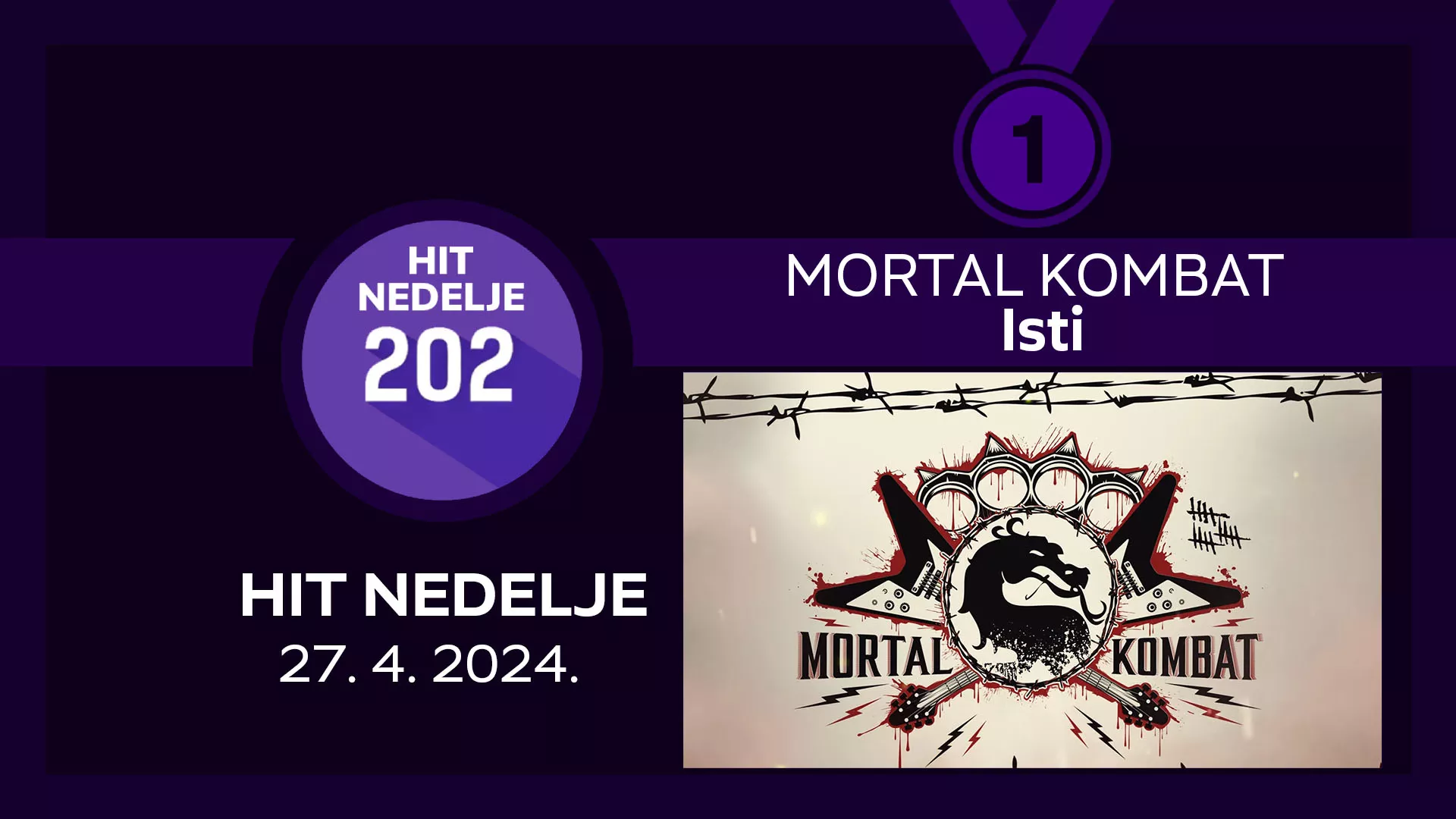Mortal Kombat - Isti / Hit nedelje – 27. 4. 2024.