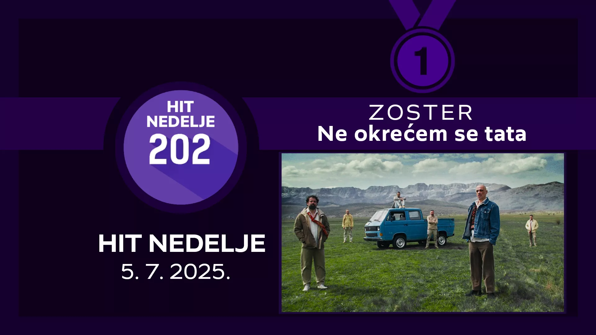 Zoster - Ne okrećem se tata / Hit nedelje – 5. 7. 2025.