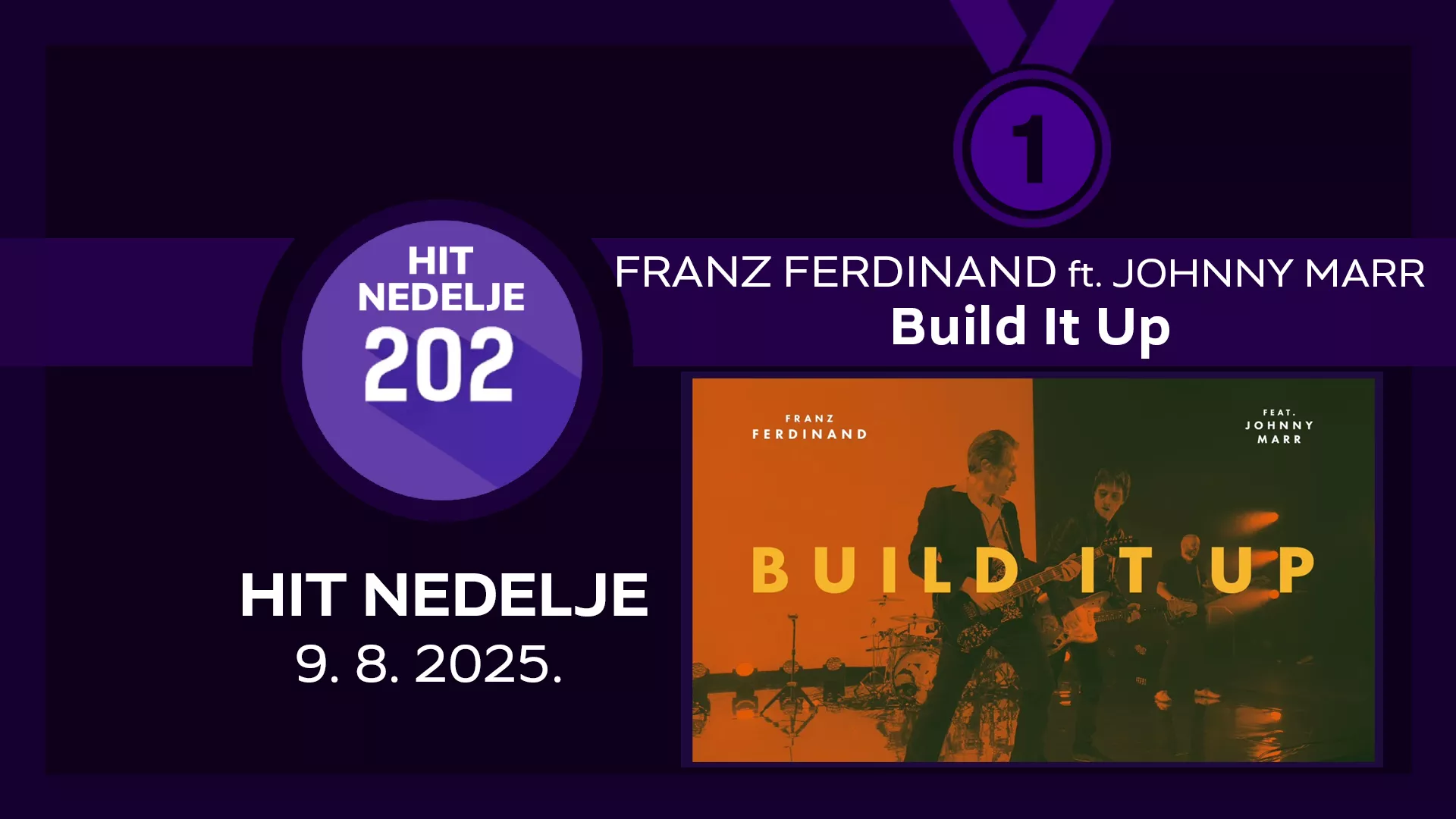 Franz Ferdinand ft. Johnny Marr - Build It Up / Hit nedelje – 9. 8. 2025.