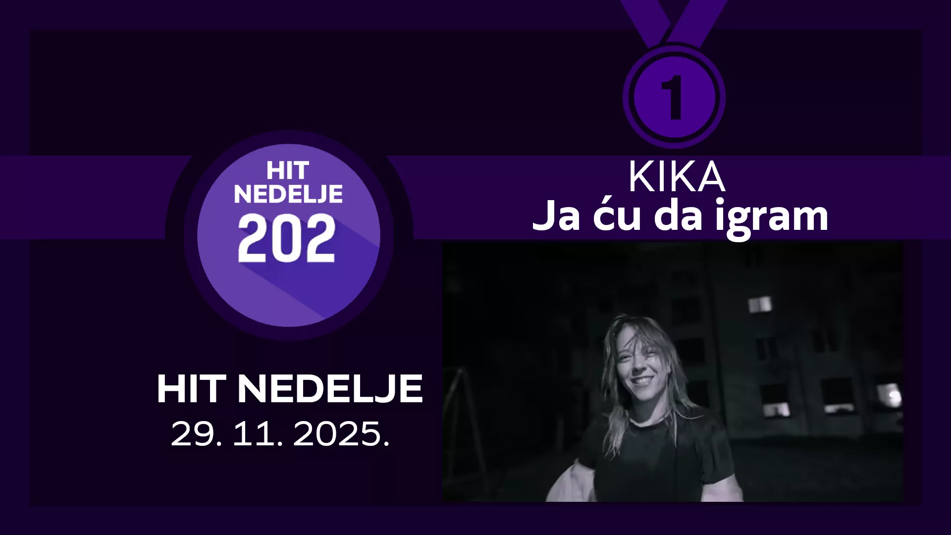 Kika - Ja ću da igram / Hit nedelje – 29. 11. 2025.