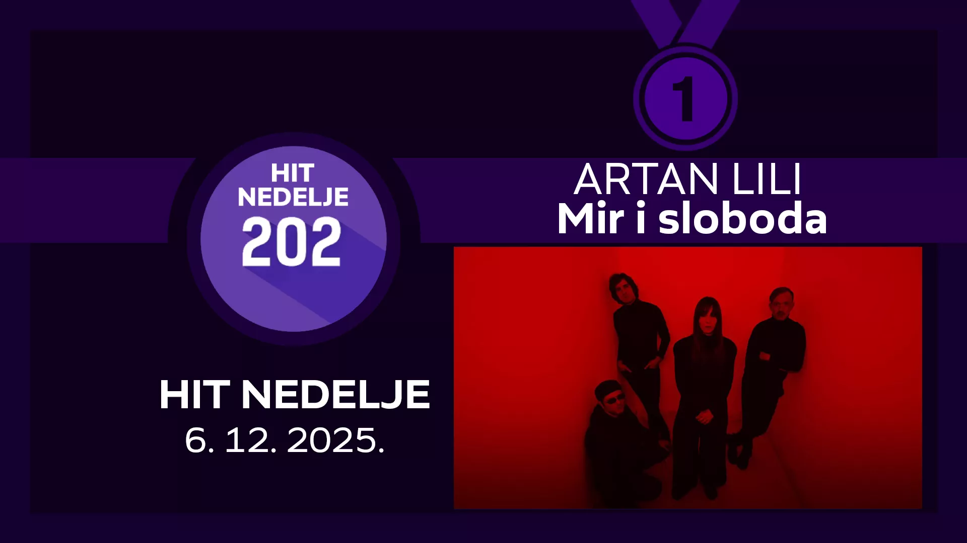 Artan Lili - Mir i sloboda / Hit nedelje – 6. 12. 2025.