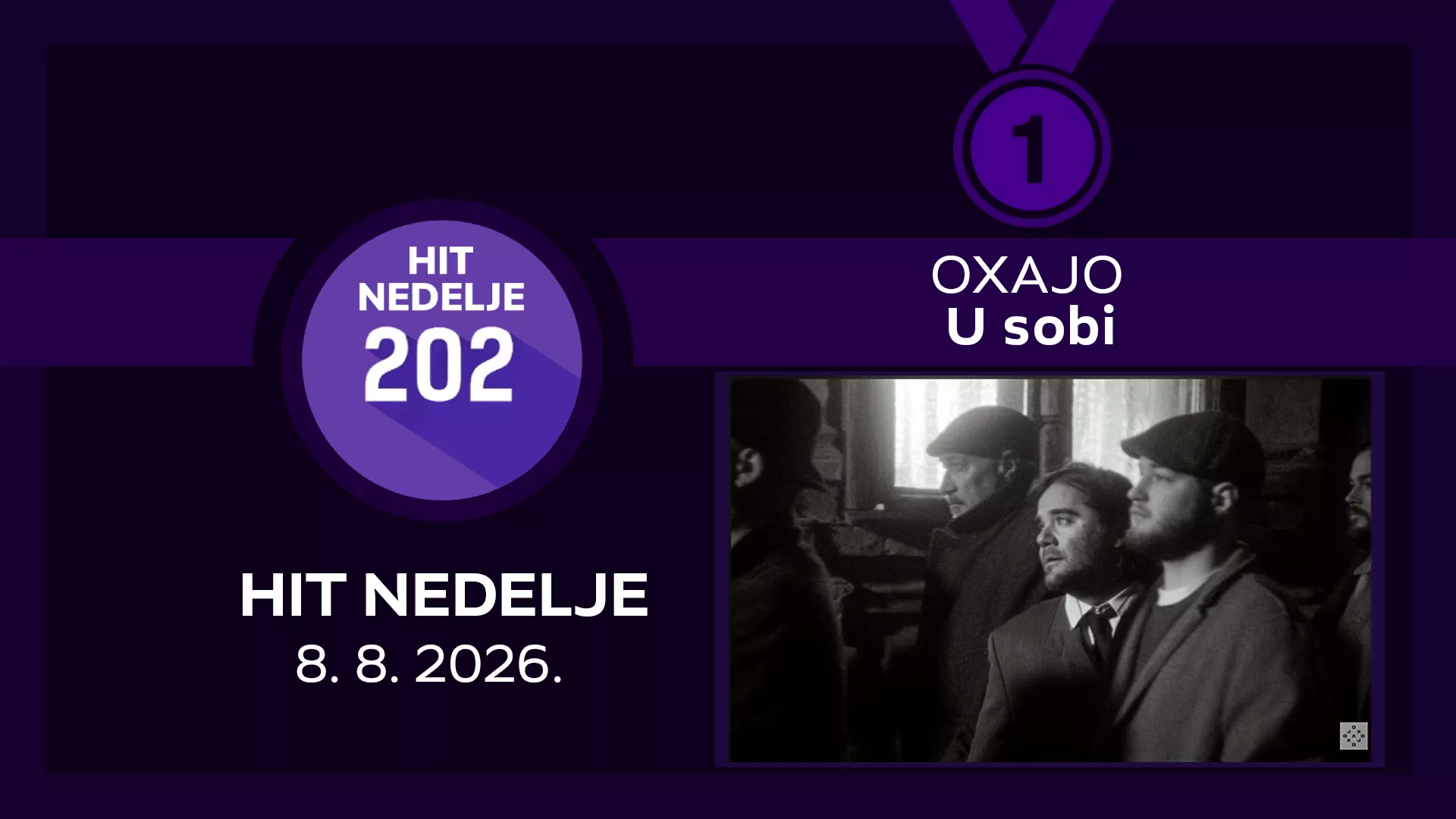 Оxajo - У соби / Хит недеље – 8. 8. 2026.