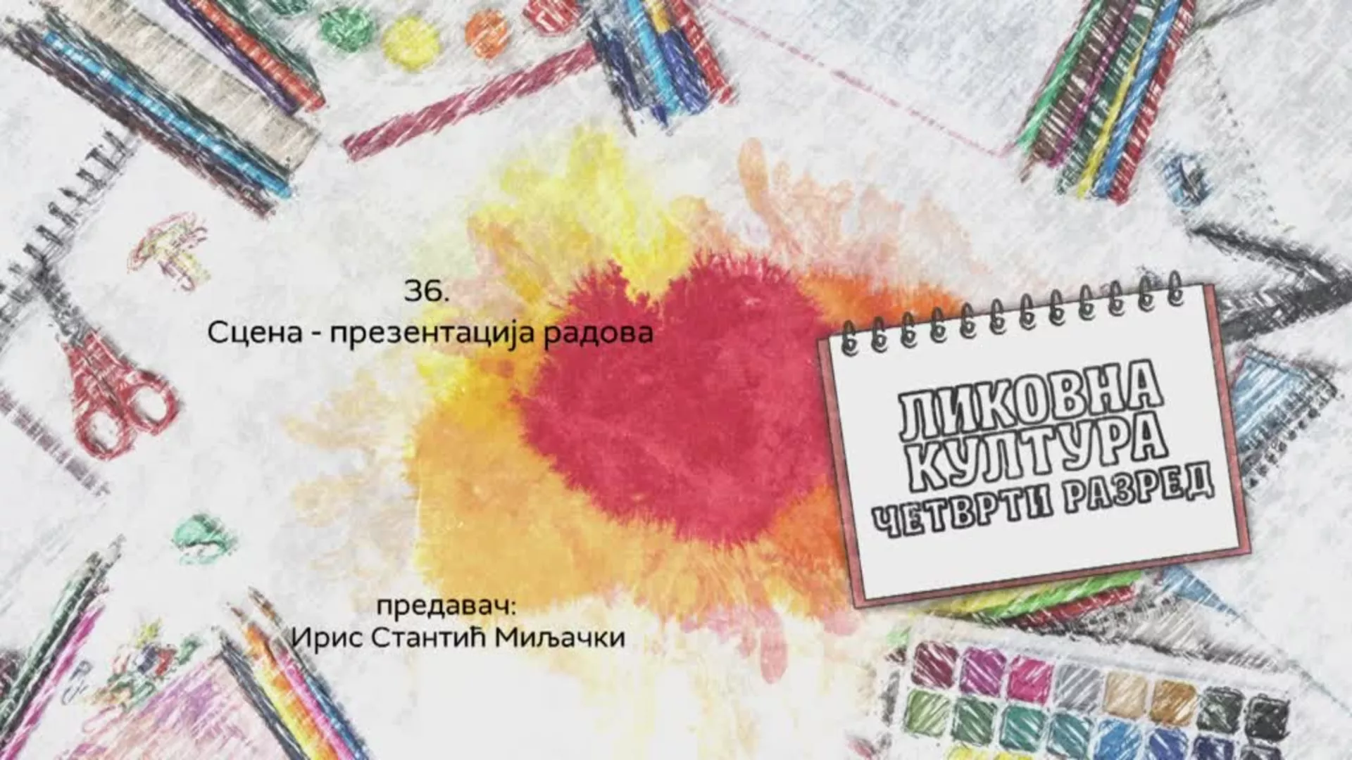 OŠ4 - Likovna kultura, 36. čas: Scena - prezentacija radova